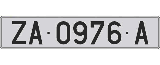 ZA0976A matricula larga