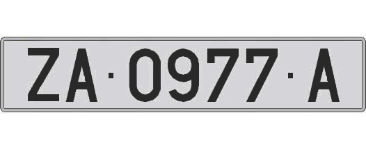 ZA0977A matricula larga