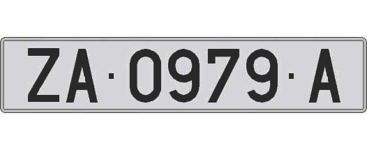 ZA0979A matricula larga