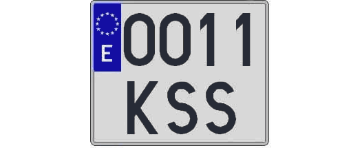 0011KSS matricula cuadrada