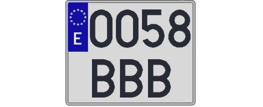 0058BBB matricula cuadrada
