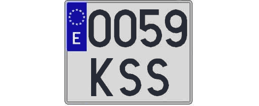 0059KSS matricula cuadrada