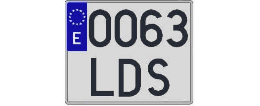 0063LDS matricula cuadrada