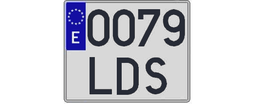 0079LDS matricula cuadrada