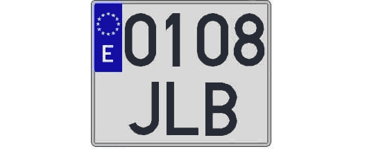 0108JLB matricula cuadrada
