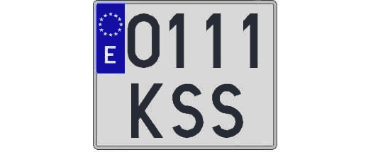 0111KSS matricula cuadrada