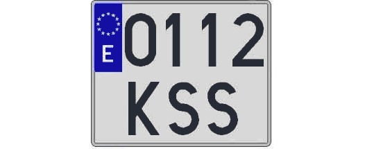 0112KSS matricula cuadrada