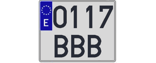 0117BBB matricula cuadrada