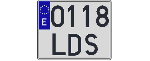 0118LDS matricula cuadrada