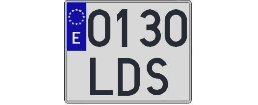 0130LDS matricula cuadrada