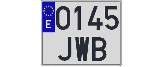 0145JWB matricula cuadrada