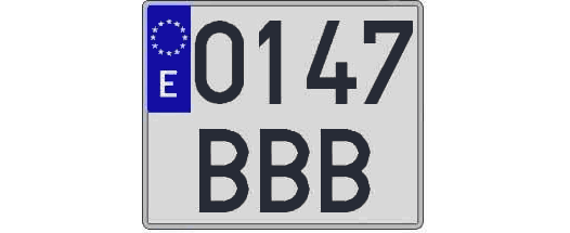 0147BBB matricula cuadrada