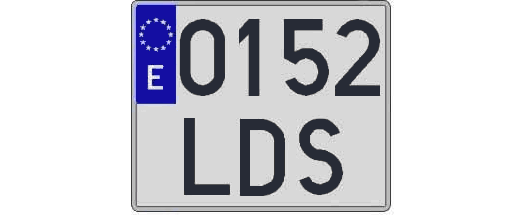 0152LDS matricula cuadrada