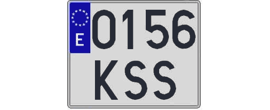 0156KSS matricula cuadrada