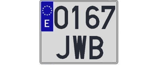0167JWB matricula cuadrada