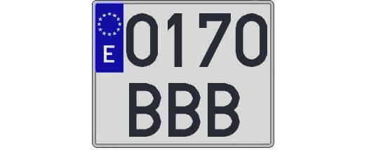 0170BBB matricula cuadrada