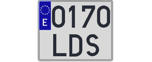 0170LDS matricula cuadrada