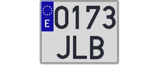 0173JLB matricula cuadrada