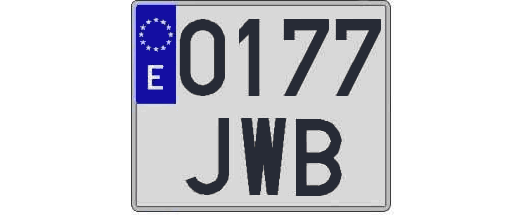 0177JWB matricula cuadrada