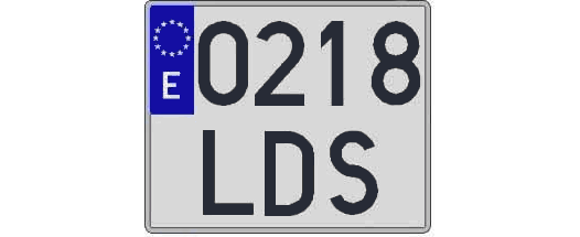 0218LDS matricula cuadrada