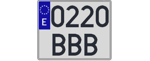 0220BBB matricula cuadrada