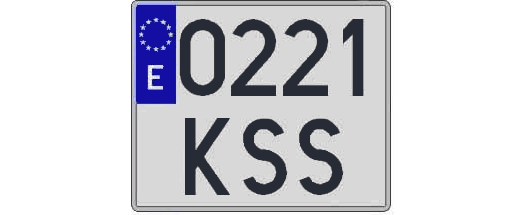 0221KSS matricula cuadrada