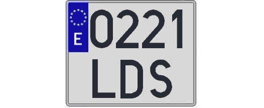 0221LDS matricula cuadrada