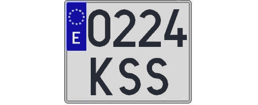 0224KSS matricula cuadrada