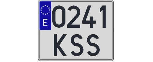 0241KSS matricula cuadrada