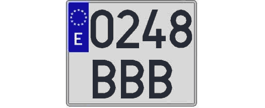 0248BBB matricula cuadrada