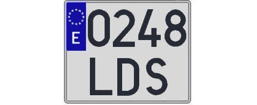 0248LDS matricula cuadrada