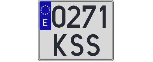 0271KSS matricula cuadrada