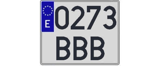 0273BBB matricula cuadrada