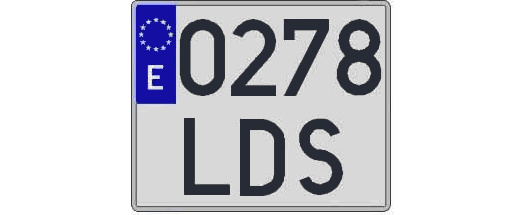 0278LDS matricula cuadrada