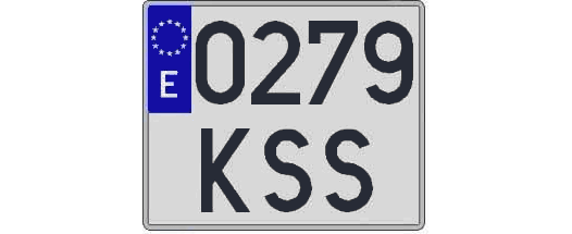 0279KSS matricula cuadrada