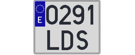 0291LDS matricula cuadrada