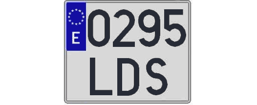 0295LDS matricula cuadrada
