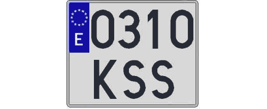 0310KSS matricula cuadrada