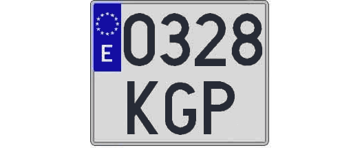 0328KGP matricula cuadrada