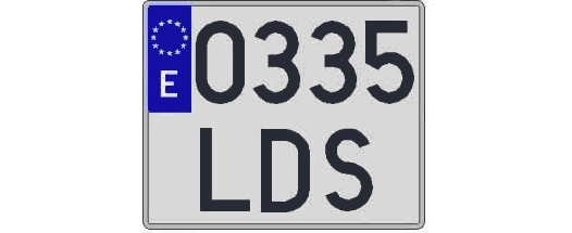 0335LDS matricula cuadrada