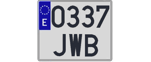0337JWB matricula cuadrada