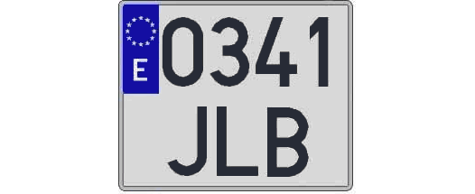 0341JLB matricula cuadrada