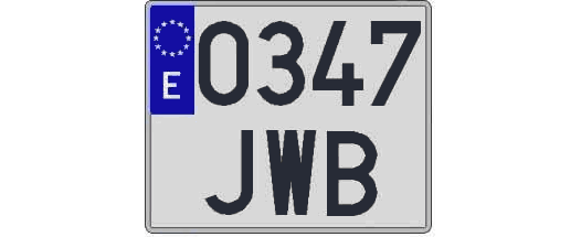 0347JWB matricula cuadrada