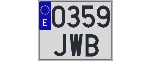 0359JWB matricula cuadrada