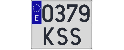 0379KSS matricula cuadrada