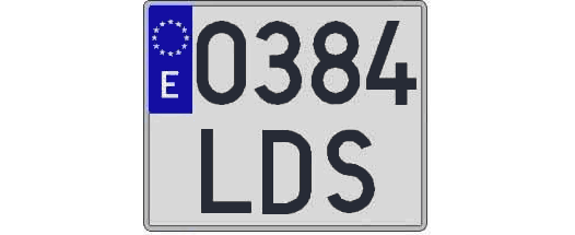 0384LDS matricula cuadrada