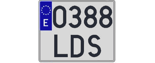 0388LDS matricula cuadrada