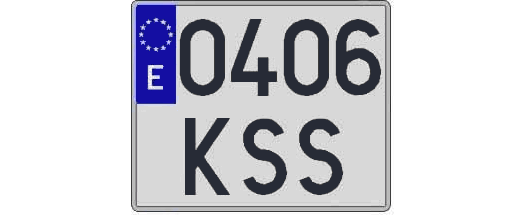 0406KSS matricula cuadrada