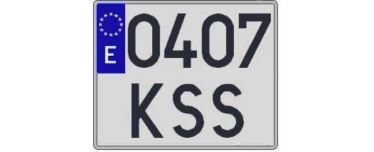 0407KSS matricula cuadrada