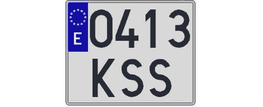 0413KSS matricula cuadrada